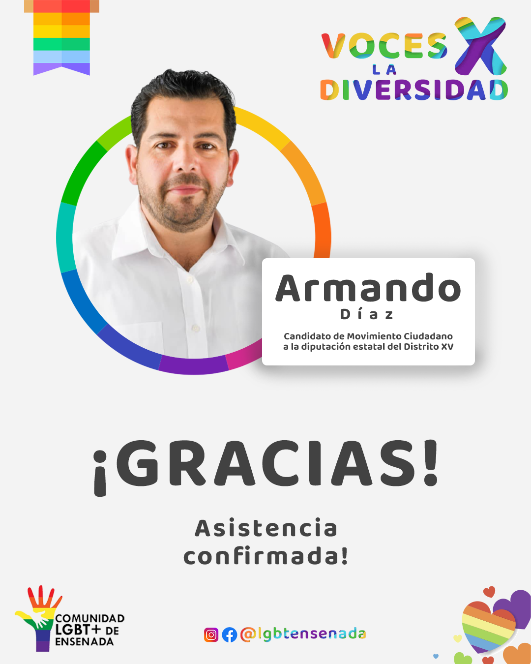 Asistencia confirmada - Armando Diaz