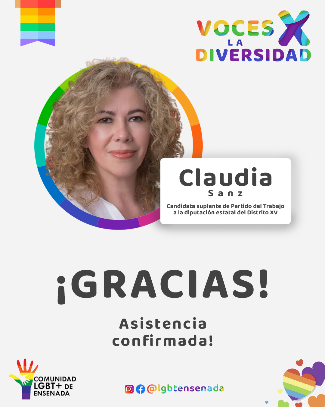 Asistencia confirmada - Claudia Sanz