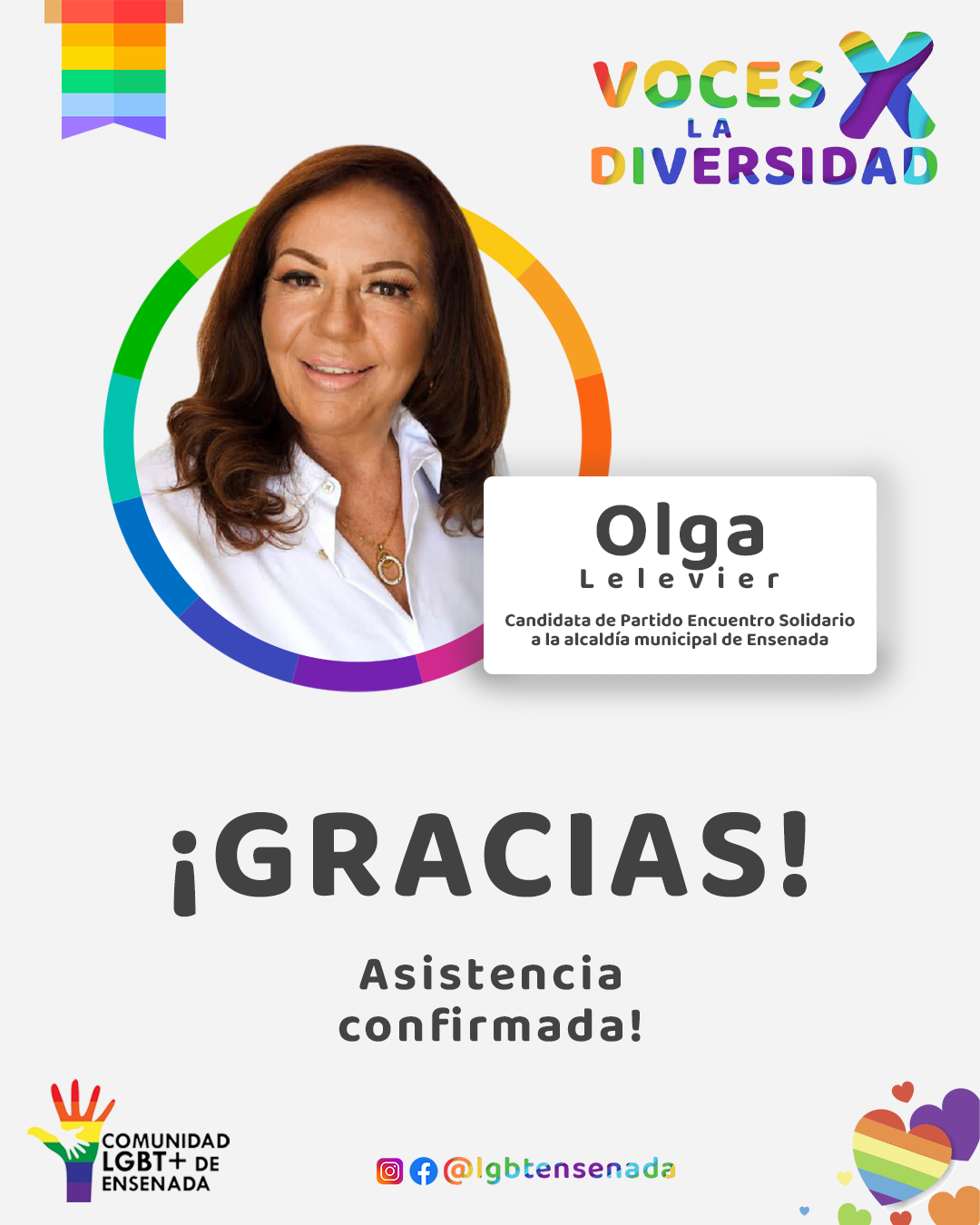 Asistencia confirmada - Olga Lelevier