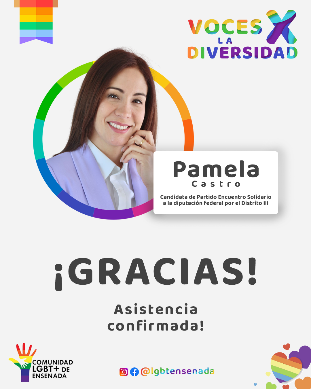 Asistencia confirmada - Pamela Castro